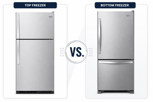 Top freezer refrigerator vs bottom freezer refrigerator comparison